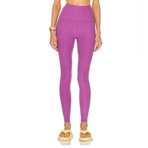 NWT Beyond Yoga spacedye midi high waisted legging in bright iris heather